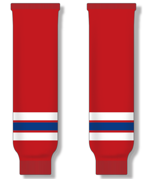 Modelline Billings Bighorns Red Knit Ice Hockey Socks