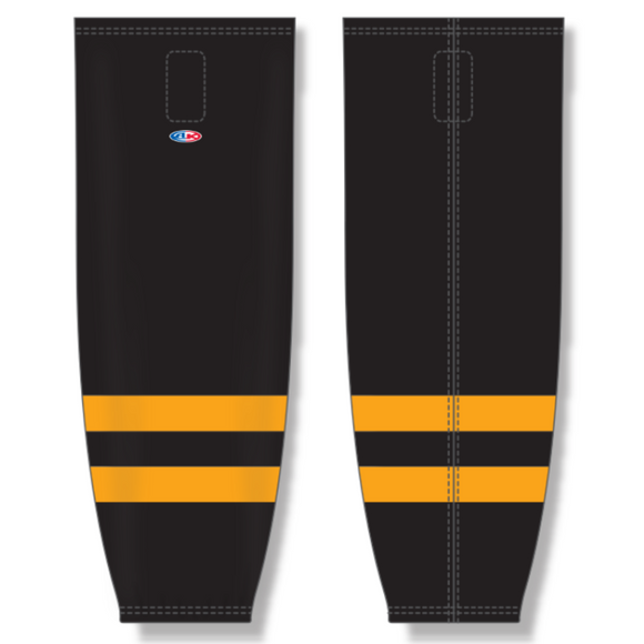Athletic Knit (AK) Custom ZH711-406 2016 Boston Bruins Winter Classic Black Sublimated Mesh Ice Hockey Socks