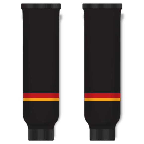 Modelline 2022 Calgary Flames Reverse Retro Black Knit Ice Hockey Socks