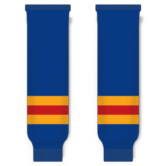 Modelline 1970s Colorado Rockies Away Royal Blue Knit Ice Hockey Socks