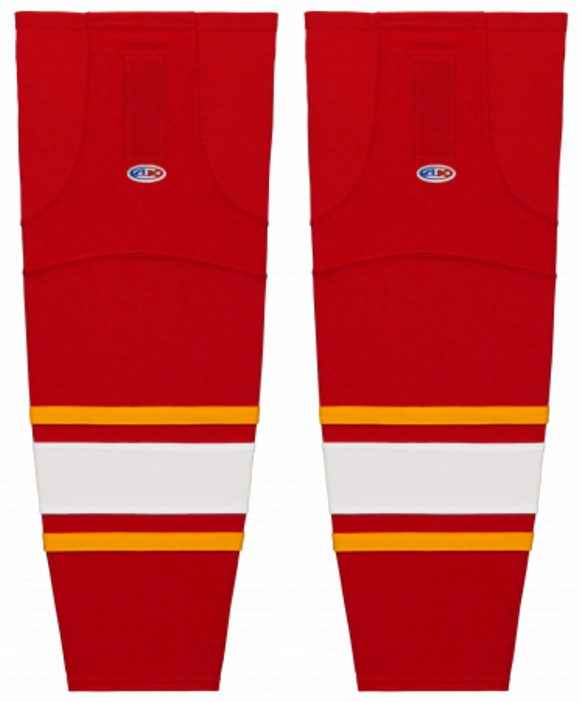 Athletic Knit (AK) HS2100-885 Atlanta Flames Red Mesh Ice Hockey Socks