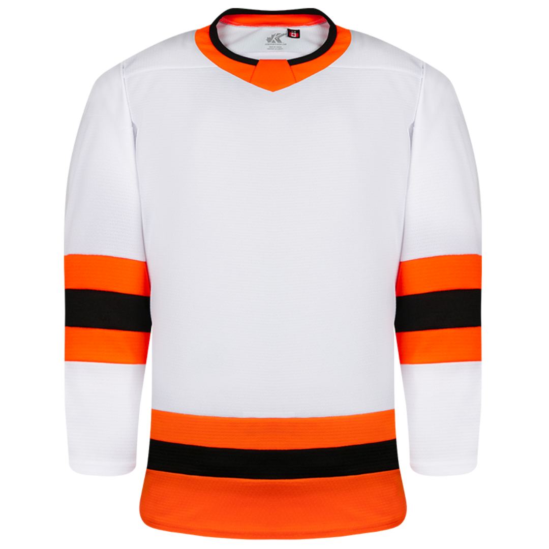 Kobe K3GLI White Bright Orange Black Premium League Hockey Jersey PSH Sports