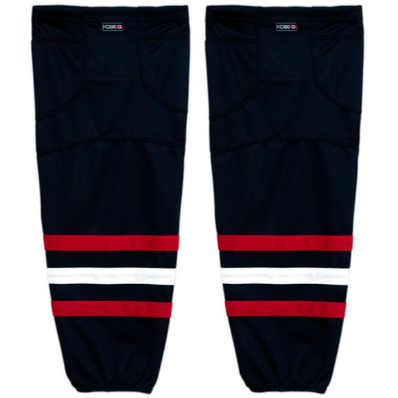 Kobe Sportswear K3GS06R Pro Series Chicago Blackhawks Black Mesh Ice Hockey Socks