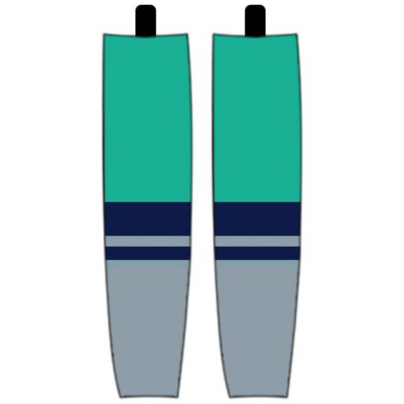 Modelline PWHL New York Home Turquoise Sublimated Mesh Ice Hockey Socks