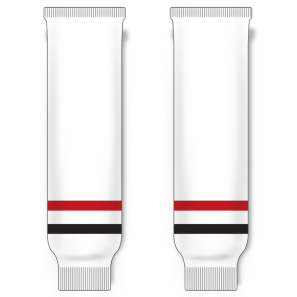 Modelline PWHL Ottawa Away White/Red/Dark Grey Knit Ice Hockey Socks