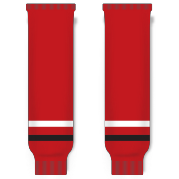 Modelline PWHL Ottawa Home Red/White/Dark Grey Knit Ice Hockey Socks
