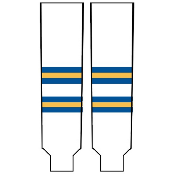 Modelline 2018 Buffalo Sabres Winter Classic White/Royal Blue/Gold Knit Ice Hockey Socks