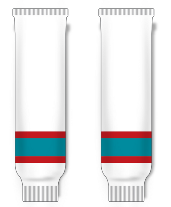 Modelline Tacoma Rockets White Knit Ice Hockey Socks