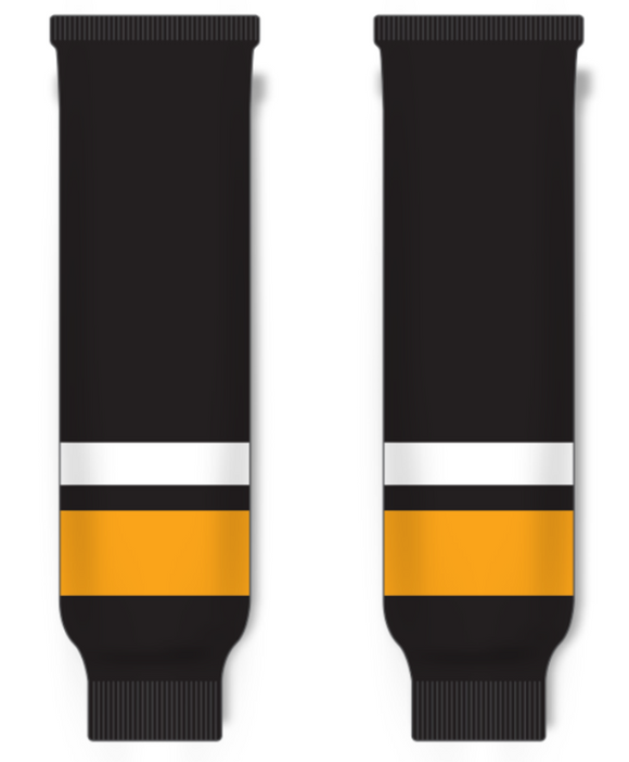 Modelline American International Yellow Jackets Away Black Knit Ice Hockey Socks