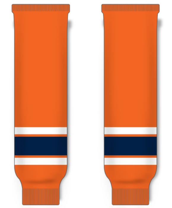 Modelline Amur Khabarovsk Home Orange Knit Ice Hockey Socks