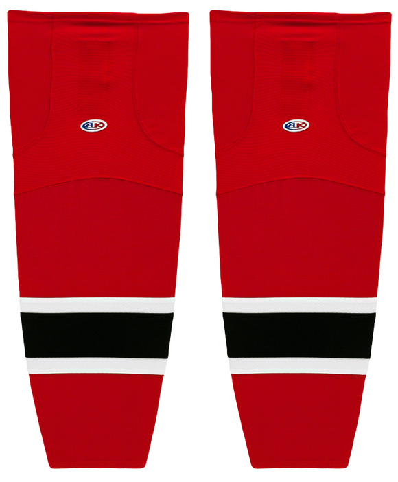Athletic Knit (AK) HS2100-366 New Jersey Devils Red Mesh Ice Hockey Socks
