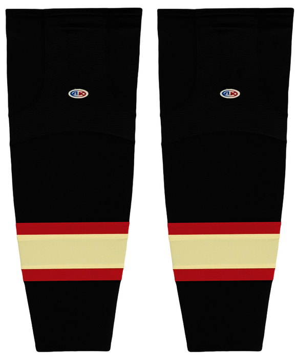 Athletic Knit (AK) HS2100-715 Chicago Blackhawks Winter Classic Black Mesh Ice Hockey Socks