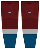 Athletic Knit (AK) HS2100-804 2011 Colorado Avalanche Cardinal Red Mesh Ice Hockey Socks