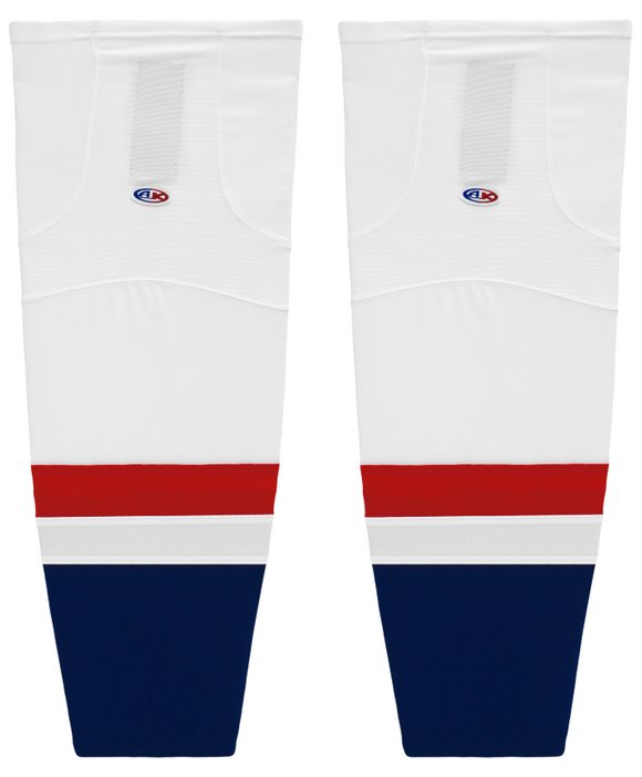 Athletic Knit (AK) HS2100-809 2013 Washington Capitals White Mesh Ice Hockey Socks