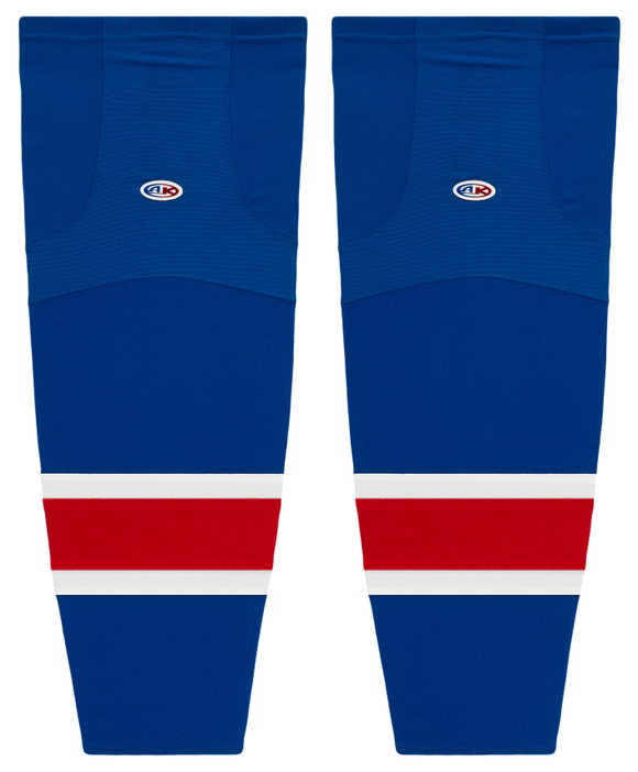 Athletic Knit (AK) HS2100-812 New York Rangers Royal Blue Mesh Ice Hockey Socks