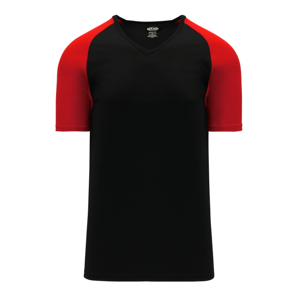 Athletic Knit (AK) S1375L-249 Ladies Black/Red Soccer Jersey