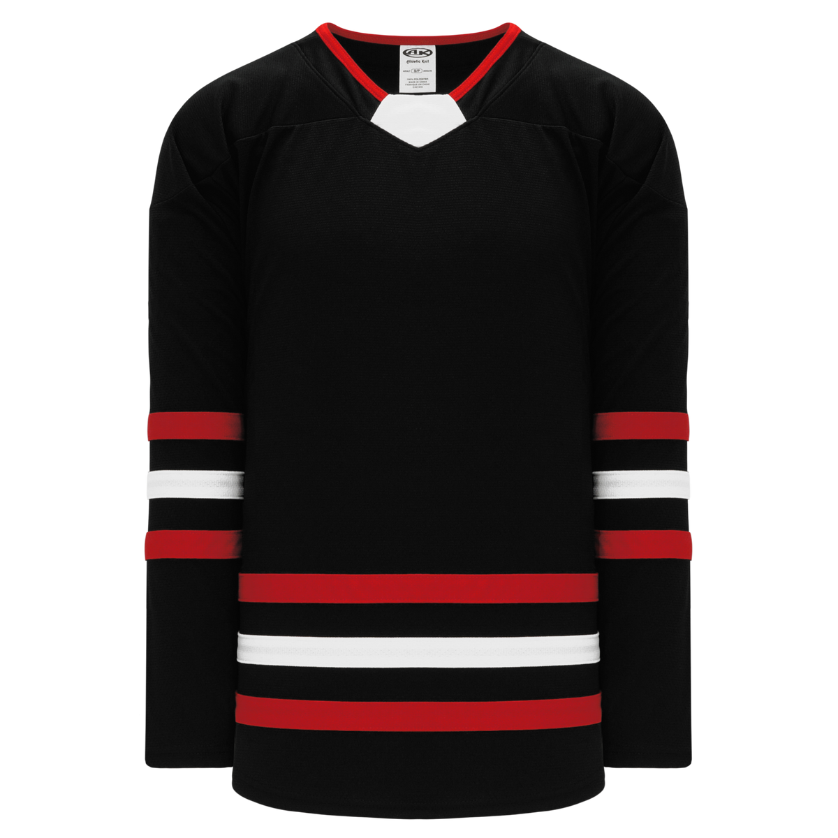 Athletic Knit (AK) H550BA-CHI670B New Adult Chicago Blackhawks Third Black Hockey  Jersey