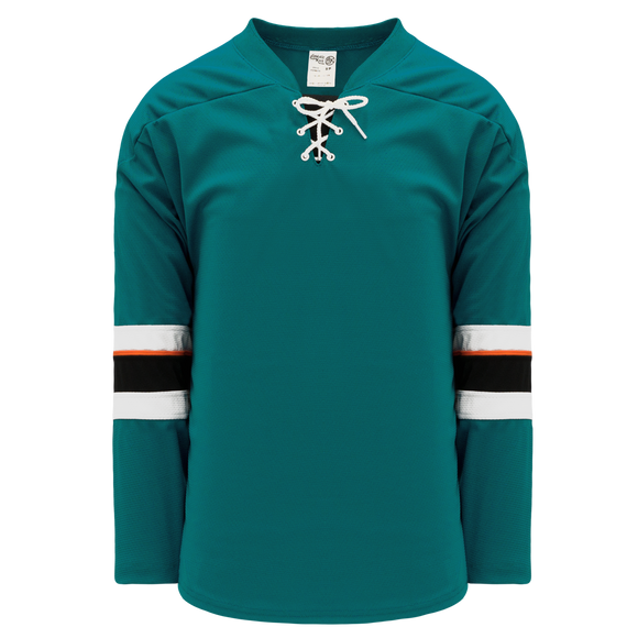 Athletic Knit (AK) H550BY-SAN466B Youth 2013 San Jose Sharks Pacific Teal Hockey Jersey