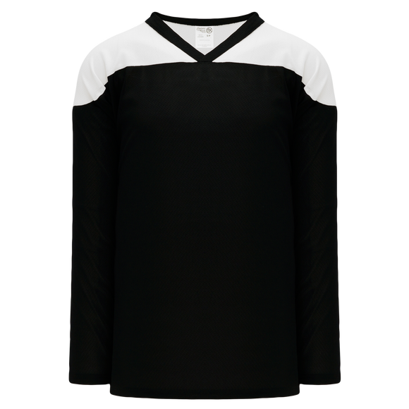 Athletic Knit (AK) H6100A-221 Adult Black/White League Hockey Jersey