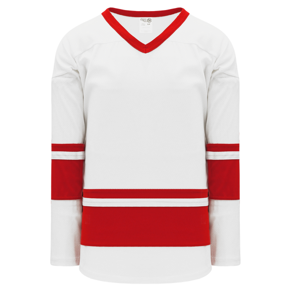 Athletic Knit (AK) H6400Y-209 Youth White/Red League Hockey Jersey