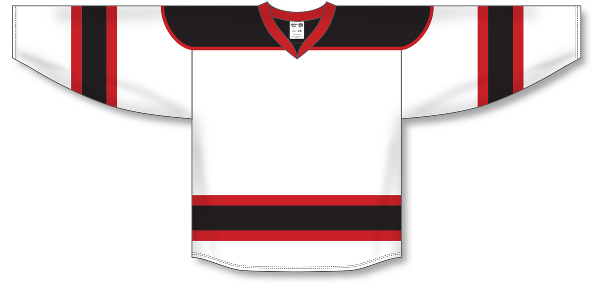 Athletic Knit H7000-415 House League Hockey Jersey - White Red Black
