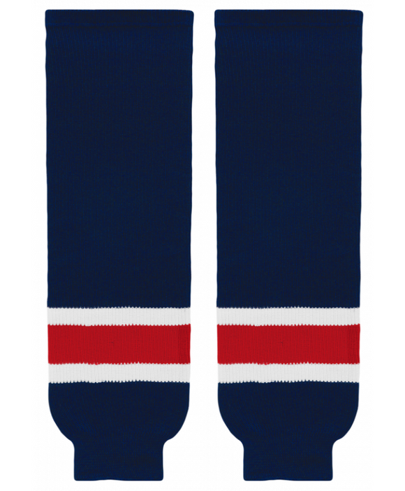 Athletic Knit (AK) HS630-690 Columbus Blue Jackets Navy Knit Ice Hockey Socks