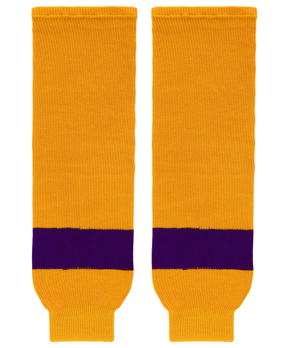Modelline 1970s Los Angeles Kings Home Gold Knit Ice Hockey Socks