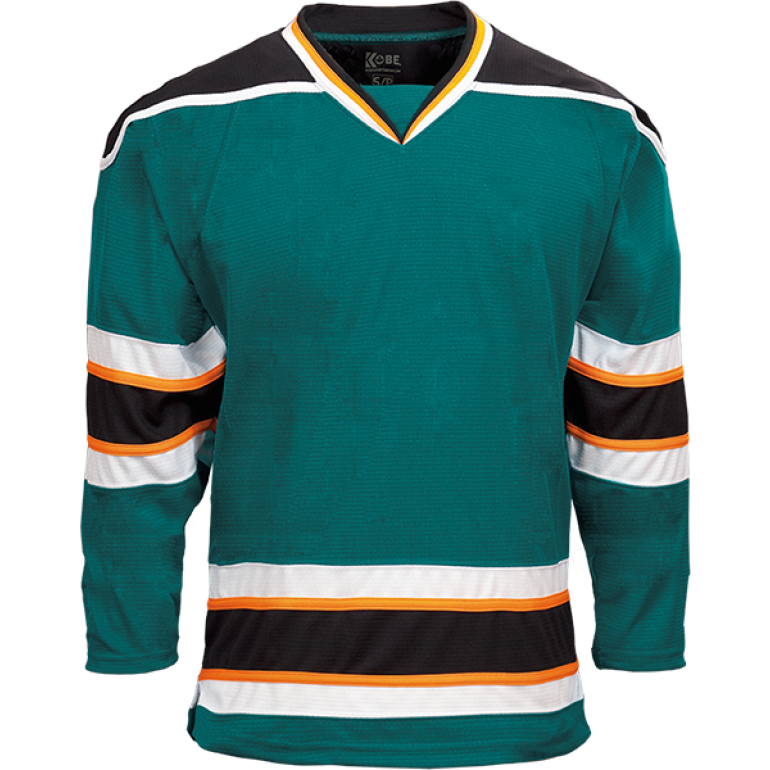 Kobe Sportswear K3G44A San Jose Sharks Away Teal Pro Series Hockey Jer PSH Sports