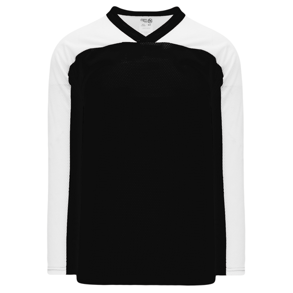 Athletic Knit (AK) LB153A-221 Adult Black/White Box Lacrosse Jersey