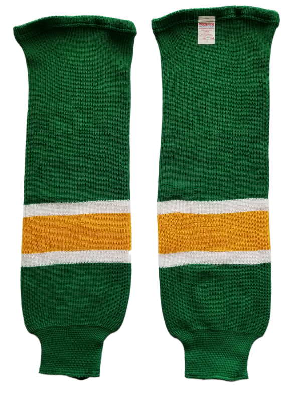 Modelline 1973-74 California Golden Seals Away Kelly Green Knit Ice Hockey Socks
