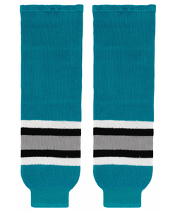 Athletic Knit (AK) HS630-636 San Jose Sharks Teal Knit Ice Hockey Socks