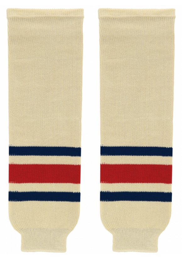 Modelline 2012 New York Rangers Winter Classic Sand/Navy/Red Knit Ice Hockey Socks