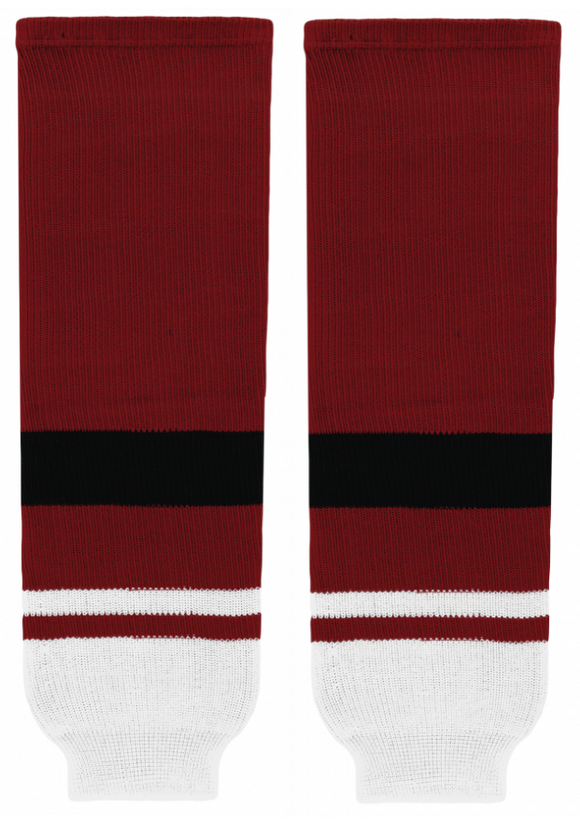 Athletic Knit (AK) HS630-582 2015 Arizona Coyotes AV Red Knit Ice Hockey Socks