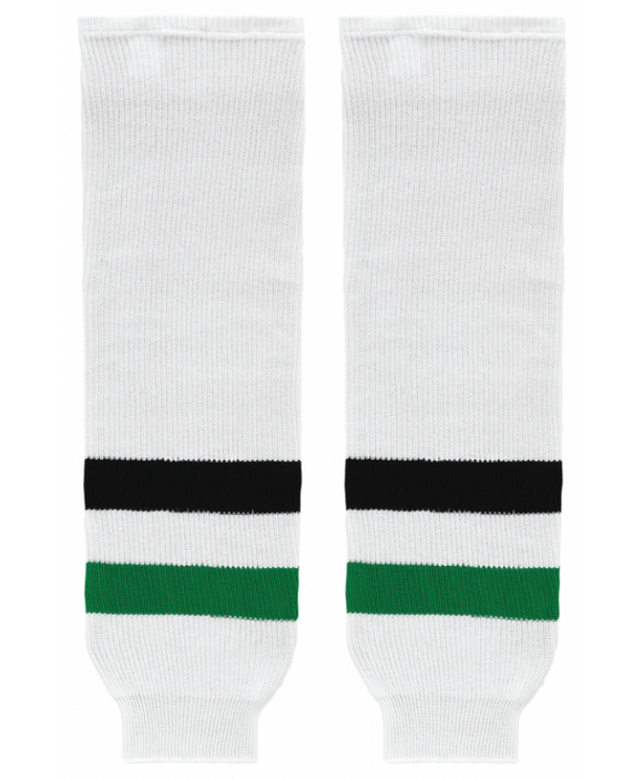 Athletic Knit (AK) HS630-377 2013 Dallas Stars White Knit Ice Hockey Socks