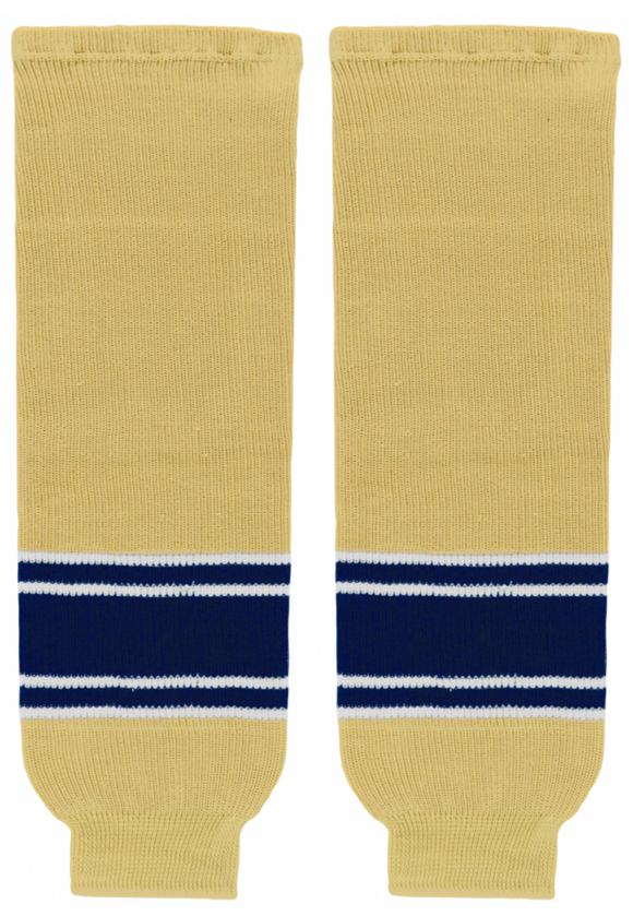 Athletic Knit (AK) HS630-522 University of Notre Dame Fighting Irish Vegas Gold Knit Ice Hockey Socks