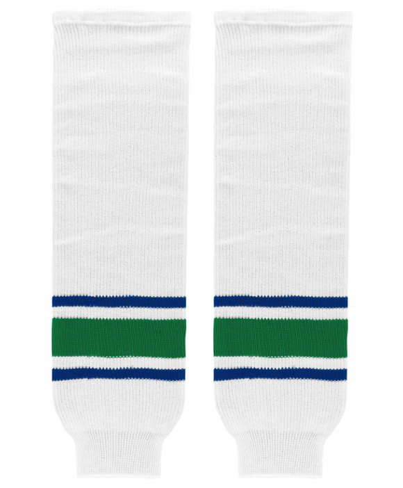 Athletic Knit (AK) HS630-623 Vancouver Canucks White Knit Ice Hockey Socks