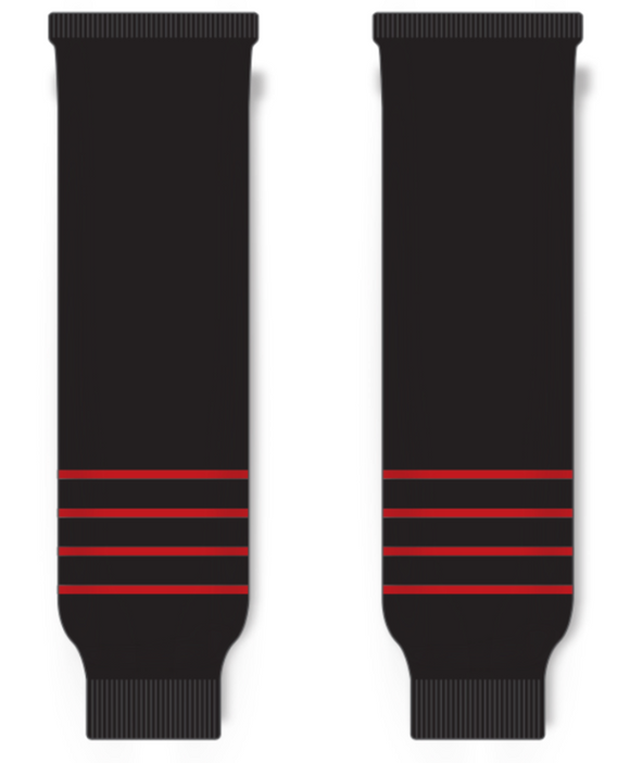 Modelline Moose Jaw Warriors Black Knit Ice Hockey Socks