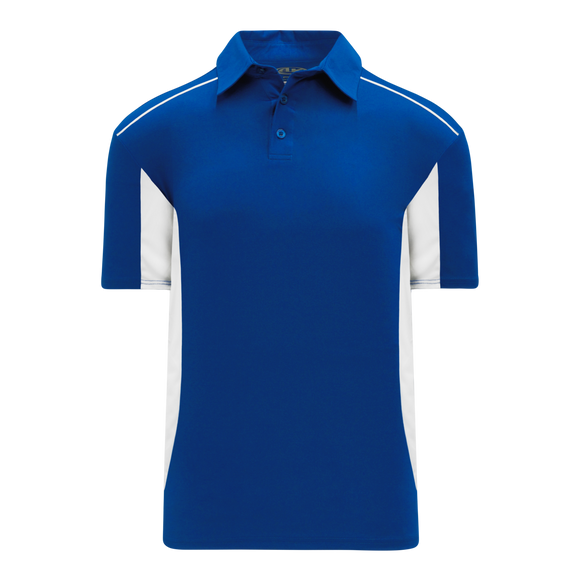 Athletic Knit (AK) A1825A-206 Adult Royal Blue/White Short Sleeve Polo Shirt