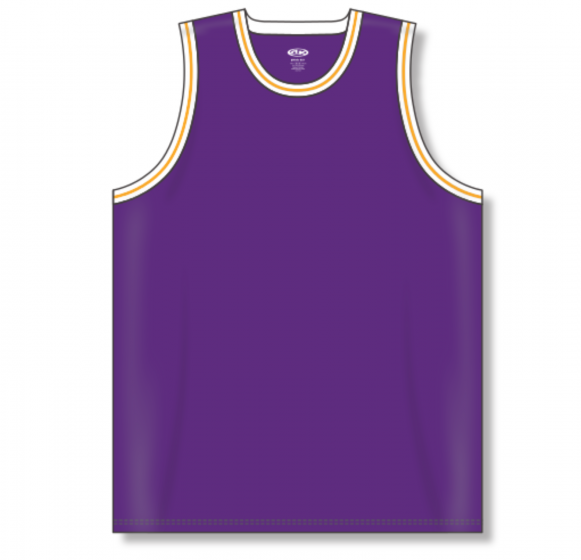 Athletic Knit (AK) B1710A-441 Adult La Lakers Purple Pro Basketball Jersey Medium