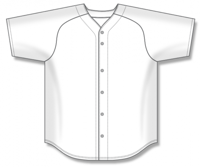 Athletic Knit (AK) BA5200M-000 Mens White Full Button Baseball Jersey XXX-Large