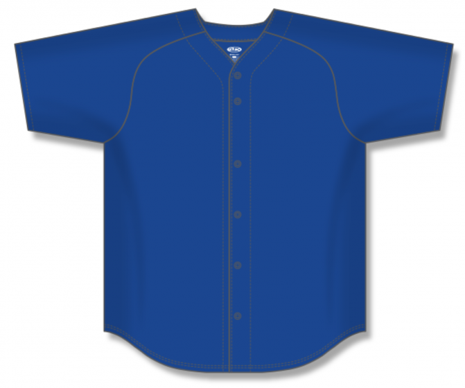 Youth & Adult Royal Full Button Baseball Jersey