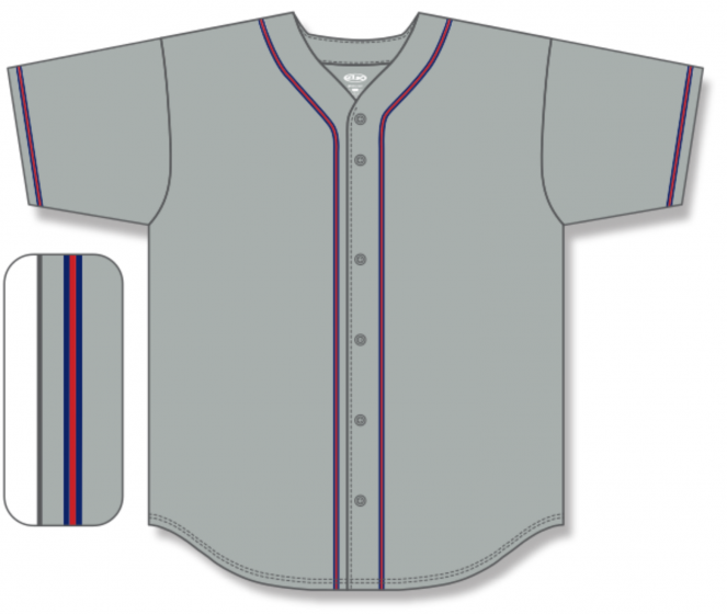 Athletic Knit BA5500 Atlanta Braves Full Button Baseball Jerseys