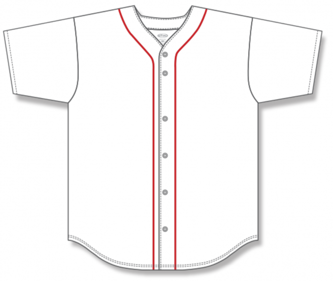 Blank Boston Red Sox Full Button Jerseys w/ Braiding - BOS584