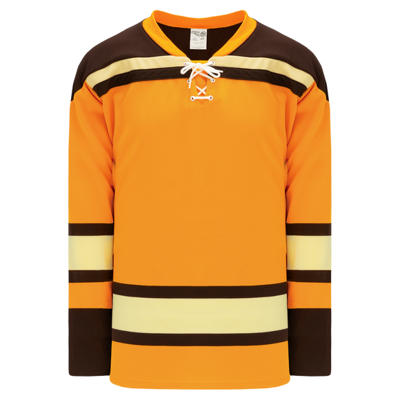 Athletic Knit (AK) H550BKY-BOS291BK Pro Series - Youth Knitted Boston Bruins Winter Classic Gold Hockey Jersey