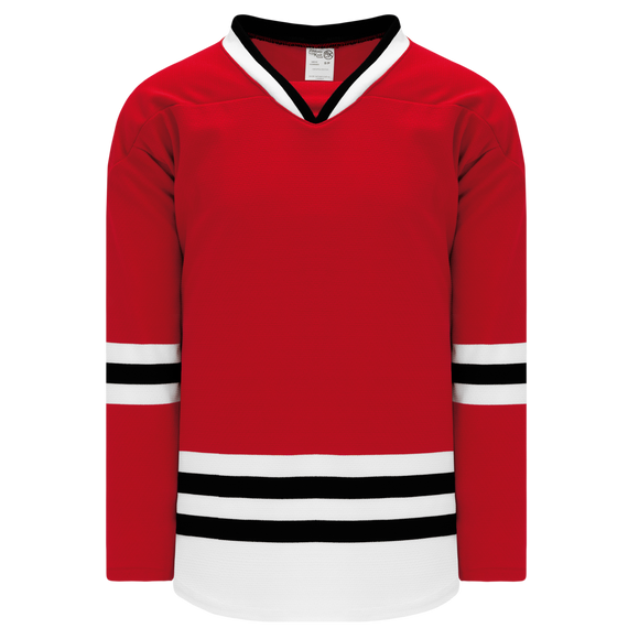 Athletic Knit (AK) H550BKA-CHI364BK Pro Series - Adult Knitted 2007 Chicago Blackhawks Red Hockey Jersey