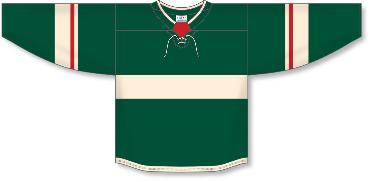 Athletic Knit (AK) H550BA-MIN588B Adult 2016 Minnesota Wild Stadium Series Dark Green Hockey Jersey Goalie (4XL)