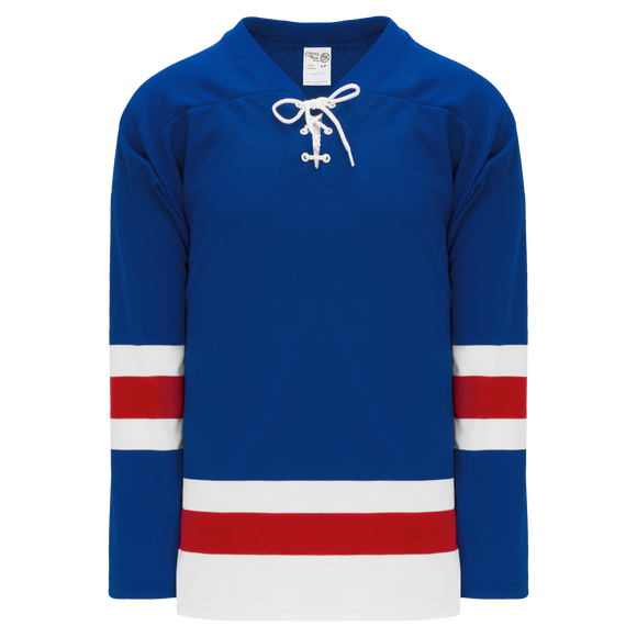 Athletic Knit (AK) H550BKY-NYR812BK Pro Series - Youth Knitted New York Rangers Classic Royal Blue Hockey Jersey