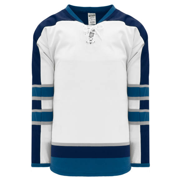 Athletic Knit (AK) H550BKA-WIN596BK Pro Series - Adult Knitted 2011 Winnipeg Jets White Hockey Jersey