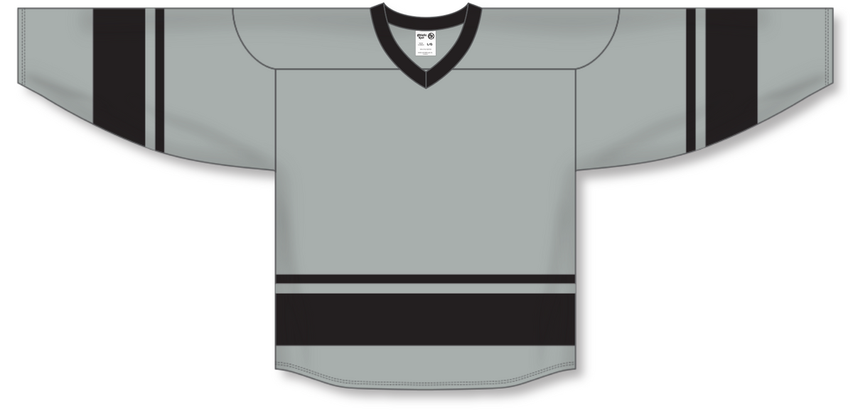 H6500-437 Black/Gold/White League Style Blank Hockey Jerseys Youth Small