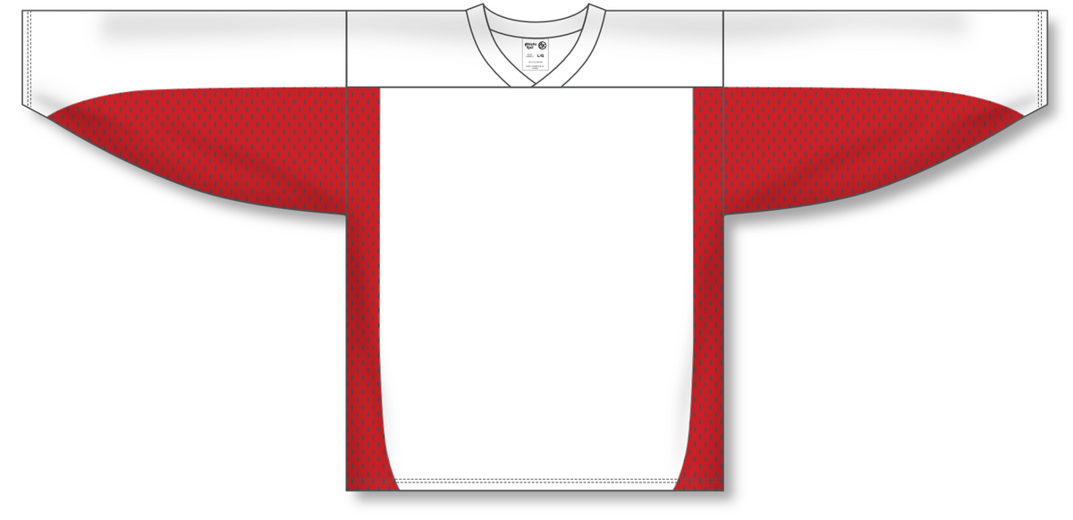 Athletic Knit (AK) H7100A-209 Adult White/Red Select Hockey Jersey – PSH  Sports